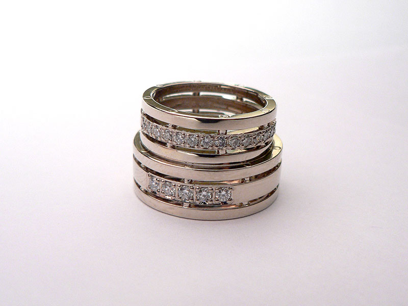 Авторские обручальные кольца с бриллиантами на заказ