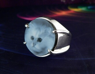 Кольцо "Кошка" из серебра