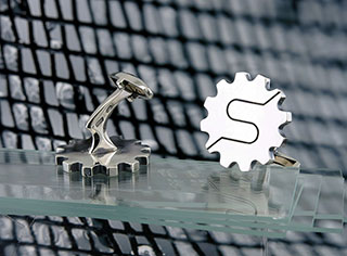 Запонки из серебра с логотипом "S"